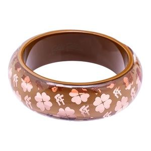 NWT Folli Follie women's Brown and Rose Gold Bracelet Bangle